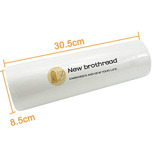New brothread Iron-On Embroidery Stabiliser Backing, 12"x25Yd