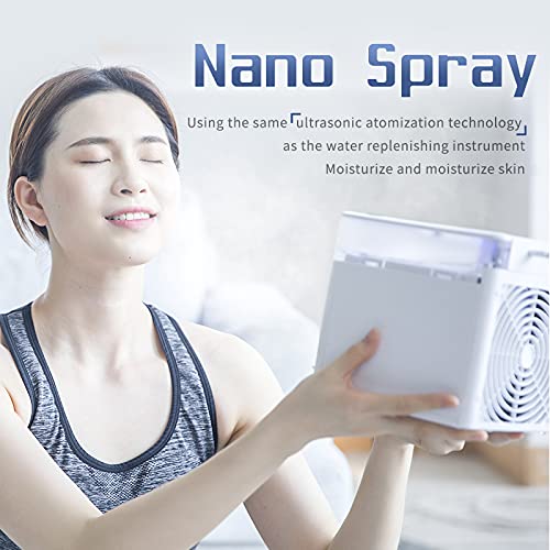 Micacorn Portable Air Cooler 4 in 1 Humidifier Purifier Fan White