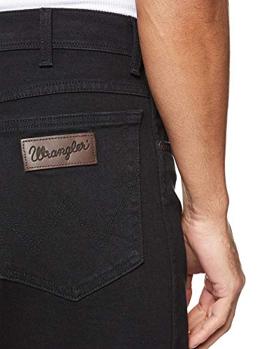 Wrangler Men's Texas Straight Jeans Black Overdye 38W 36L EU