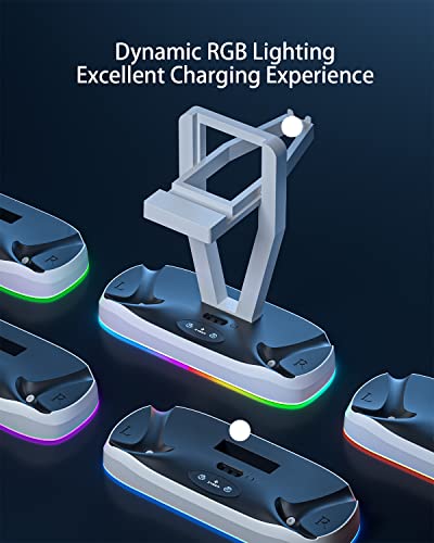 Zyber Magnetic Charging Station PSVR2 Dual Controller Dock Type C Cable - view 6