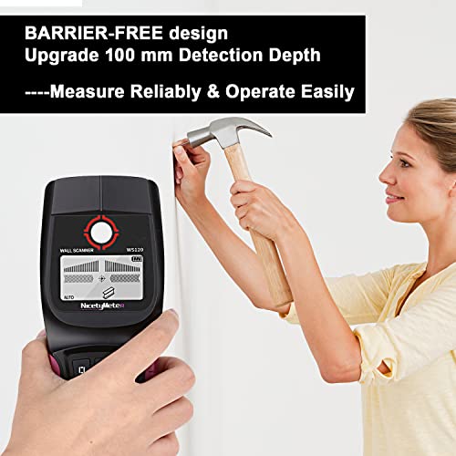 Digital Stud Finder & Wall Scanner, Detects Metal, Wood & Wire