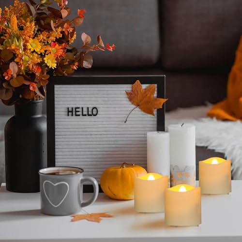 Yme Rechargeable Tea Lights 6 Pcs LED Flameless Votive Candles with Remote - view 3