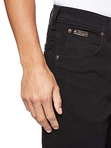 Wrangler Men's Texas Straight Jeans Black Overdye 38W 36L EU