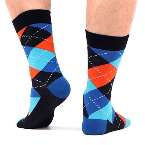 WeciBor Mens Crew Socks 12 Pairs Combed Cotton Colourful Novelty Sizes 7-12 - view 4
