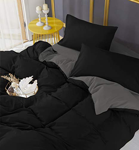 Adam Home 4-Piece Reversible Duvet Cover & Fitted Sheet Set, Superking