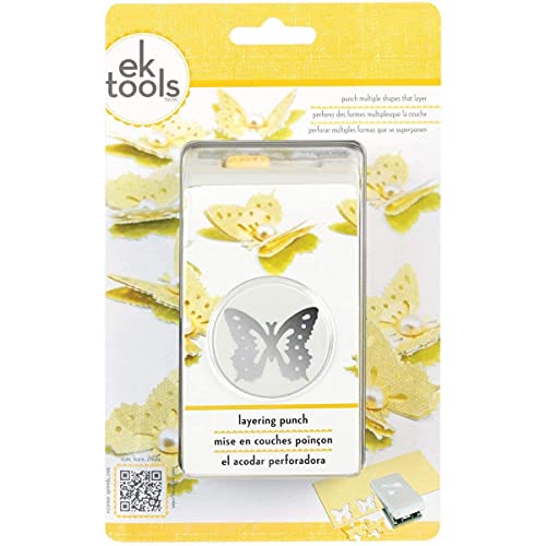 EK Tools EK Success Layering Punch Butterfly Metal 6 x 9 x 5.5cm Multi Colour - view 1