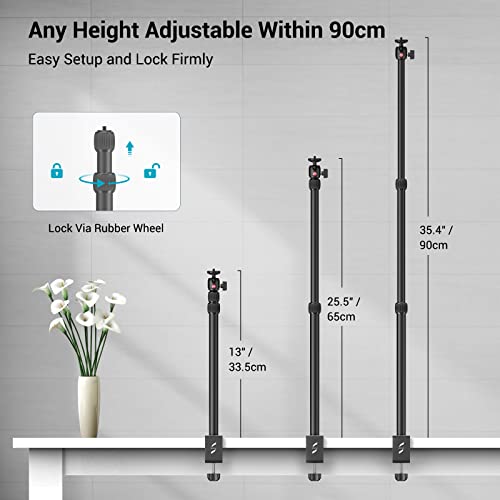 SmallRig 3488 Camera Desk Mount C Clamp Arm 1/4 in Ball Head 13-35.4 in - view 2