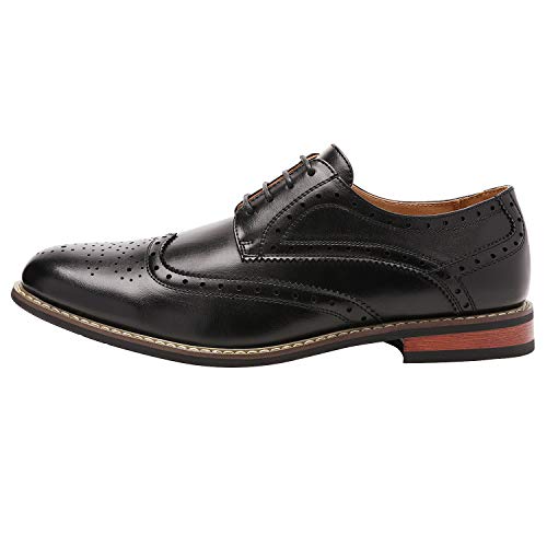 Dream Pairs Mens Brogue Dress Shoes Prince-03 Black Size 10 US 9 UK - view 2