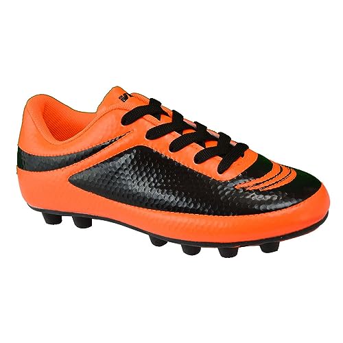 Vizari Infinity FG Kids Football Boots, Orange/Black, UK 5