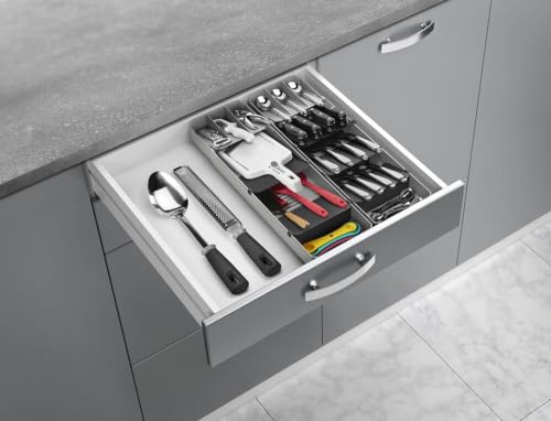 Metaltex 363220000 Cutlery Rack 40 to 49cm Grey Black Drawer Insert - view 2