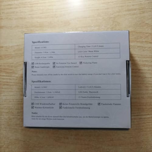 Yme Rechargeable Tea Lights 6 Pcs LED Flameless Votive Candles with Remote - view 7