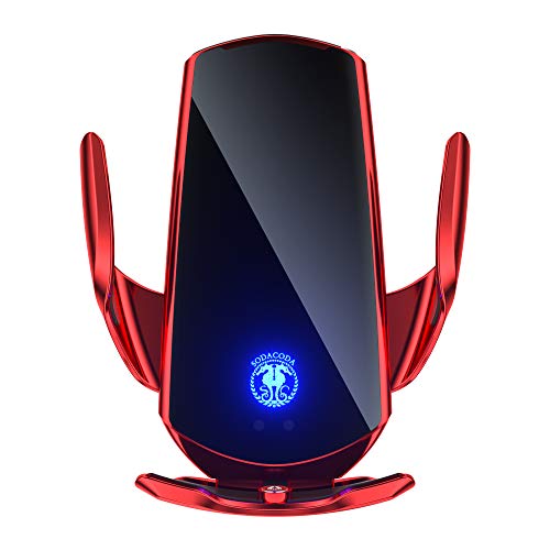 Sodacoda Q3 Wireless Car Phone Charger Holder Qi for iPhone Samsung Red - view 1