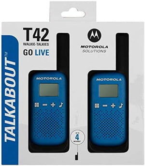 Motorola T42 Talkabout PMR446 2-Way Walkie Talkie Radios (Pack of 2) - Blue