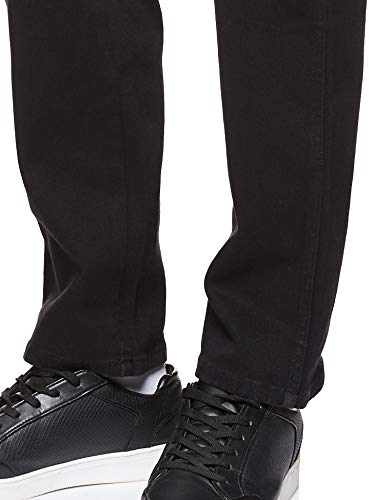 Wrangler Men's Texas Straight Jeans Black Overdye 38W 36L EU
