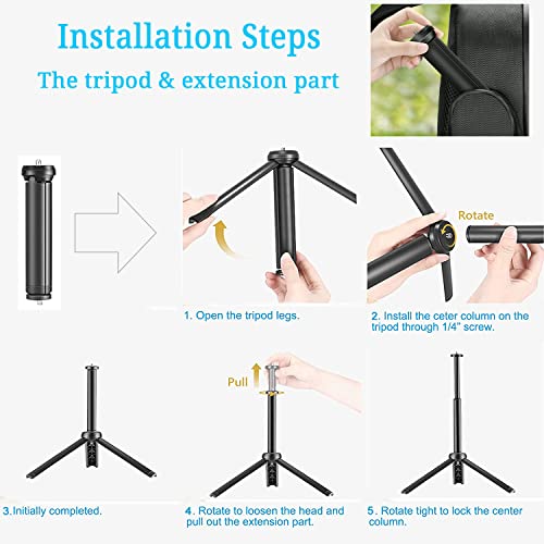 Ci-Fotto LED Video Light 2-Pack, 5600K Dimmable, with Tripod