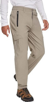 Specialmagic Men'S Hiking Cargo Pants, Water-Resistant, Slim Fit - W34 L29