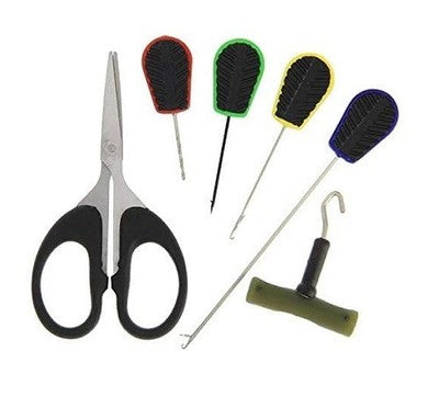 2 X Fishing Tackle 6 Tool Set - Braid Scissors & Baiting Tools Plus Knot Puller