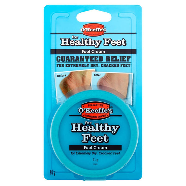 x2 O'Keeffe's Healthy Feet, 91g Jar – Foot Cream for Extremely Dry, Cracked Feet - Rebx.co.uk