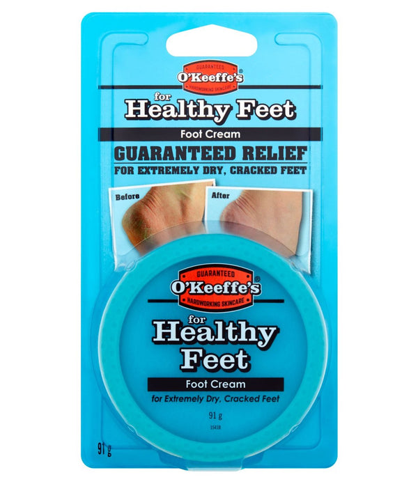 x2 O'Keeffe's Healthy Feet, 91g Jar – Foot Cream for Extremely Dry, Cracked Feet - Rebx.co.uk