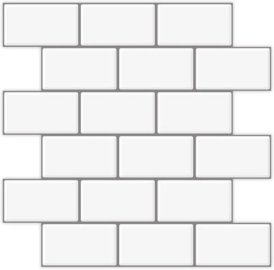 Art3d Subway Tiles Peel and Stick Backsplash for Kitchen Bathroom 10 Tiles