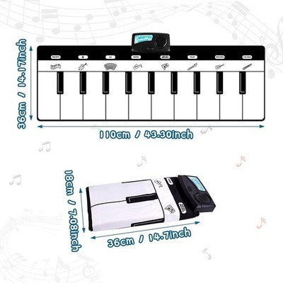 Shayson Piano Musical Mat - Dance Playmat For Toddlers Boys Girls Age 2-5