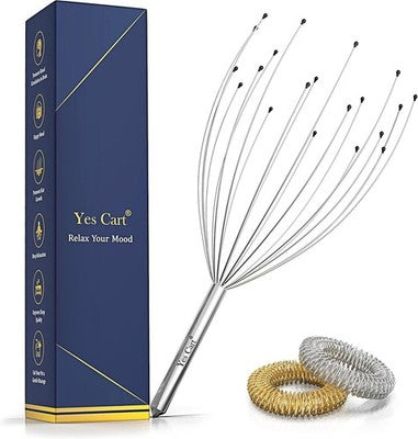 Yes Cart Head Massager - Scalp Relaxation Tool With 20 Fingers, Manual