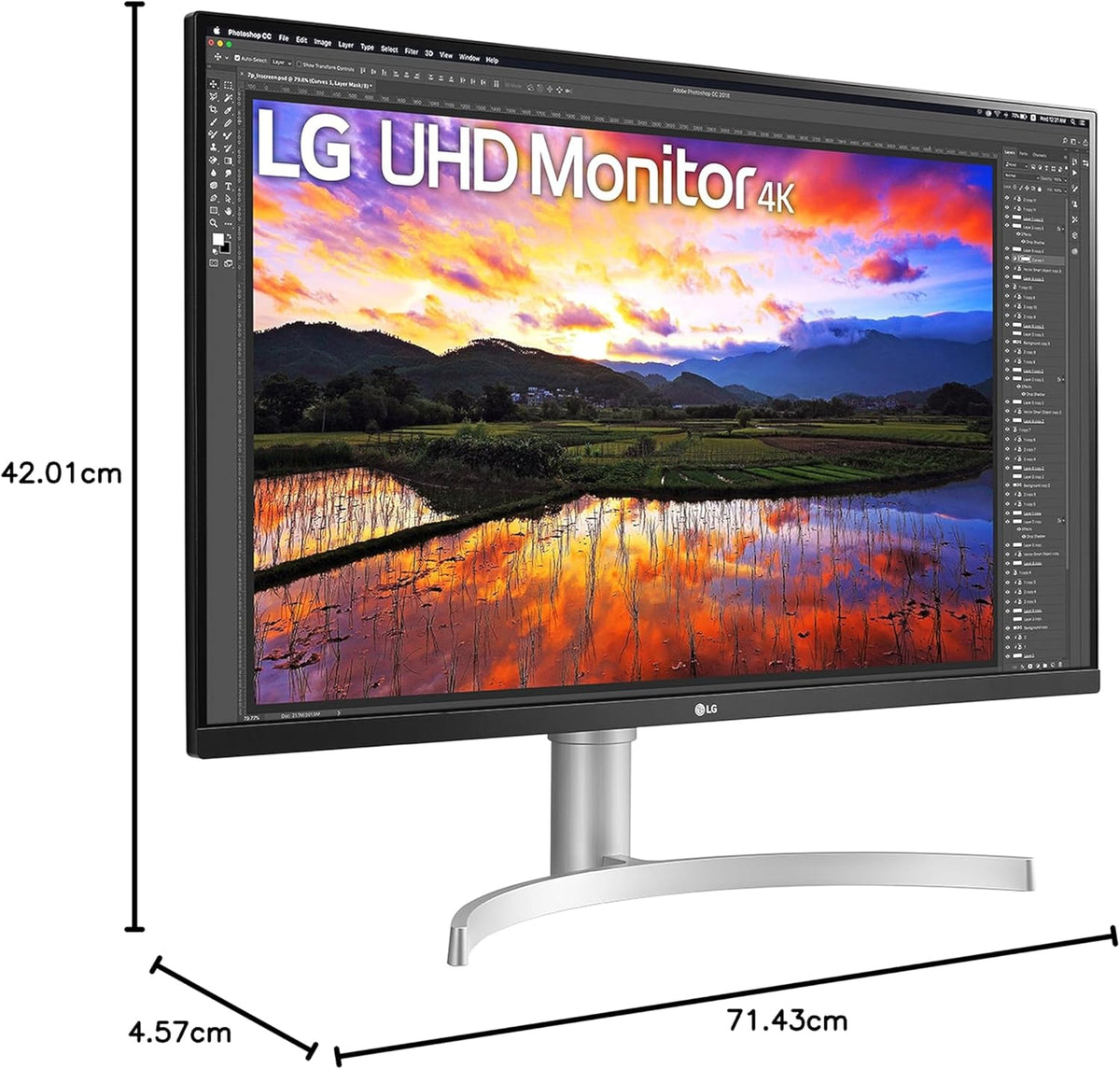 LG 32" 32UN650K-W 3840x2160 IPS 60Hz FreeSync HDR Gaming Monitor - White
