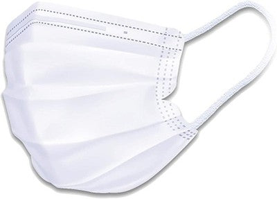 Woozoo Surgical Masks Pack of 200 3 Ply BFE 98% Easy Fit Size L White Face