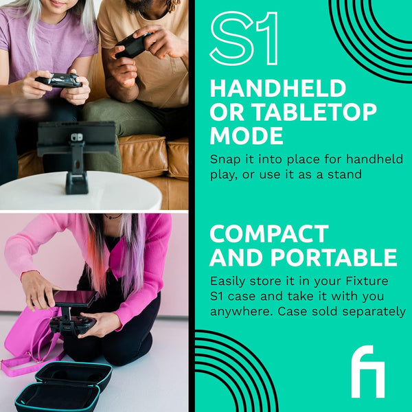 Fixture S1 Nintendo Switch & Pro Controller Gaming Mount, Grey, S1-01G