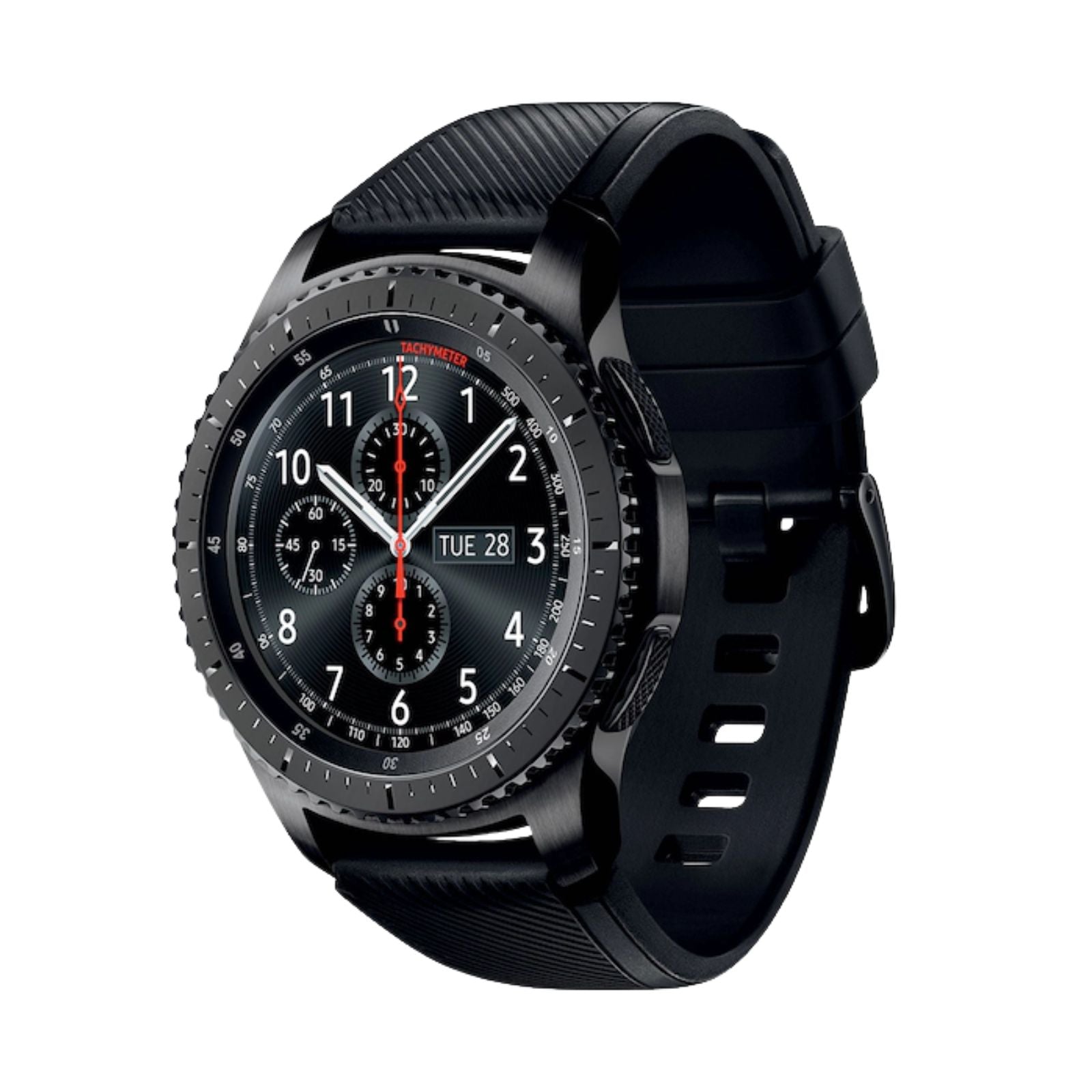 Samsung Gear S3 Frontier (Bluetooth, 46mm) Black Steel Case + Black Strap
