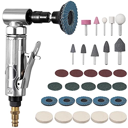 Eypins Compressed Air Angle Die Grinder 1/4 in 90 Degree Mini Sander Tool Set - view 1