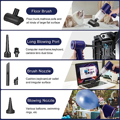 TENGWUDZ Cordless Handheld Vacuum, 6000PA Suction