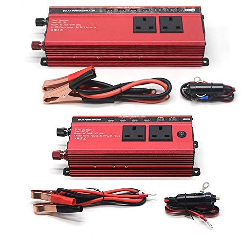 RUILASA 3000W Car Power Inverter, DC 12V to AC 230V, 4 USB
