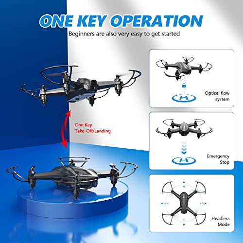 Drone with Camera 1080p HD for Kids Mini Drone 3D Flips 2 Batteries 20 Min - view 4