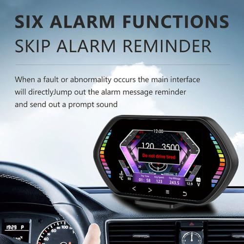 Camecho Car HUD Head Up Display OBD2 GPS Speedometer 4.5 in IPS Multicolour - view 2