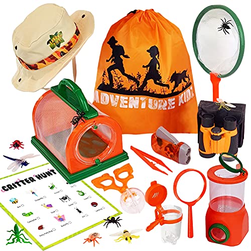 Adventure Kidz Outdoor Bug Exploration Kit, Binoculars & Net Set