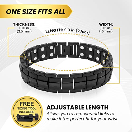 MagnetRX Ultra Strength Magnetic Bracelet Stainless Steel Black