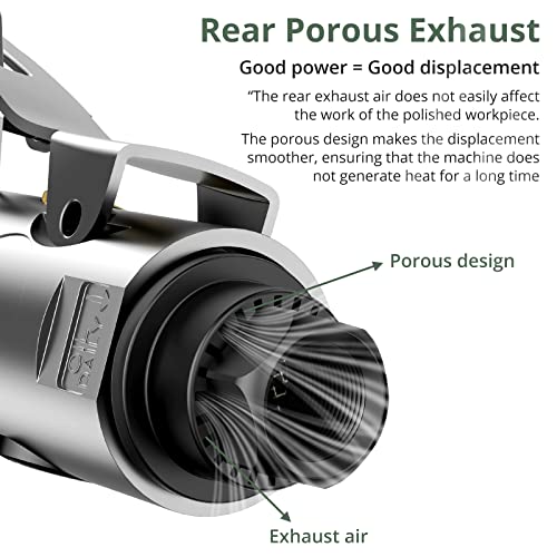 Eypins Compressed Air Angle Die Grinder 1/4 in 90 Degree Mini Sander Tool Set - view 6