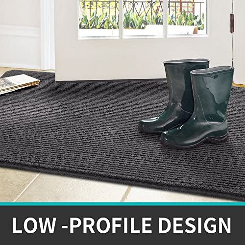 Dexi Indoor Door Mat Non-Slip Absorbent Washable Grey 60x90cm