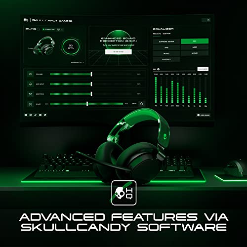 Skullcandy SLYR Pro Wired Gaming Headset Over Ear AI Mic Xbox PS PC Green - view 5