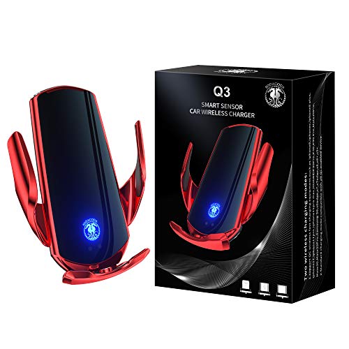 Sodacoda Q3 Wireless Car Phone Charger Holder Qi for iPhone Samsung Red - view 4