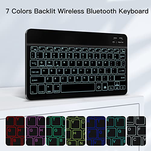 Juqitech Backlit Keyboard Case For Samsung-Galaxy-Tab S6 Lite 10.4", Black