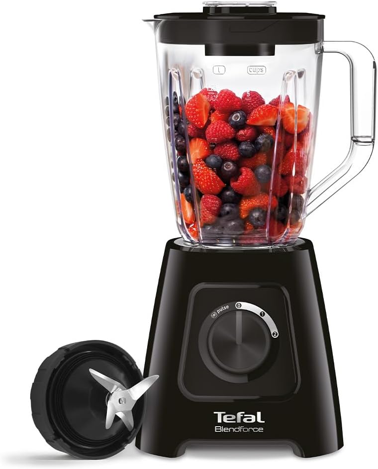 Tefal Blendforce II BL420840 600W Blender 1.5L Jug Smoothie Maker - Black