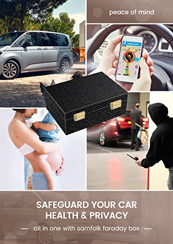 Samfolk Faraday Box for Car Keys, RFID Blocking, 2 Pack, L