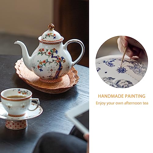 Aicyan 9pc Ultimate Blossom Porcelain Tea Set for 4 with Teapot