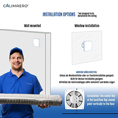 calimaero Breeze Bathroom Extractor Fan 6 in Timer Humidity 240m3/h White - view 5