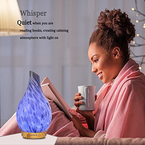 Glass Essential Oil Diffuser 100ml Ultrasonic Cool Mist Humidifier - Grey