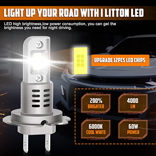 I Litton H7 LED Headlight Bulbs 6000K Cool White Hi/Lo Beam Conversion Kit - view 2