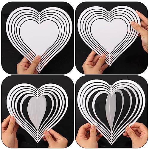 Savita Sublimation Wind Spinner Blanks 4 Pcs Heart 8 in Metal 3D Garden - view 4