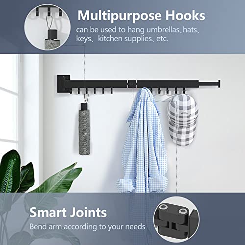Bheadcat Laundry Clothes Drying Rack Wall Mounted, Retractable Stainless Steel